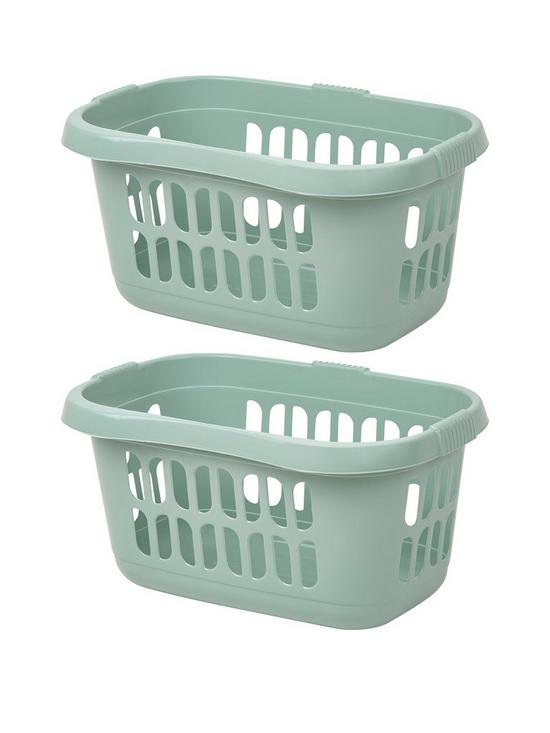 front image of wham-set-2-hipster-laundry-basket-silver-sage