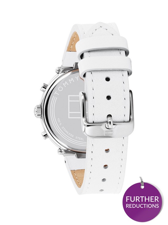 stillFront image of tommy-hilfiger-stainless-steel-case-and-white-leather-strap-watch