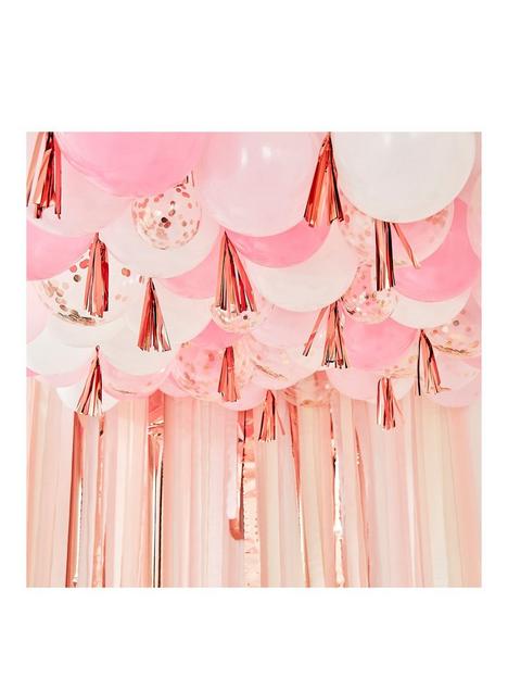 ginger-ray-blush-white-and-rose-gold-balloon-ceiling-with-tassels