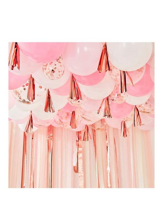 front image of ginger-ray-blush-white-and-rose-gold-balloon-ceiling-with-tassels