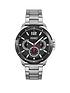  image of hugo-sport-black-dial-and-stainless-steel-bracelet-gents-watch