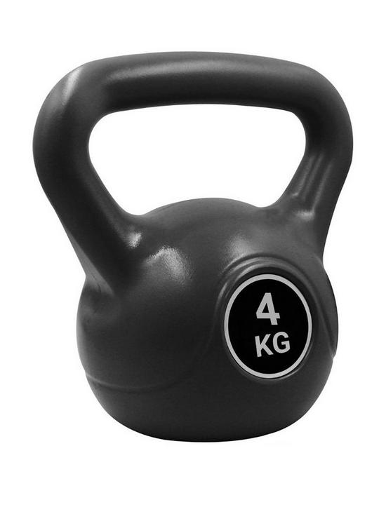 front image of pure2improve-deluxe-kettlebell-with-surface-friendly-protective-coating-4kg