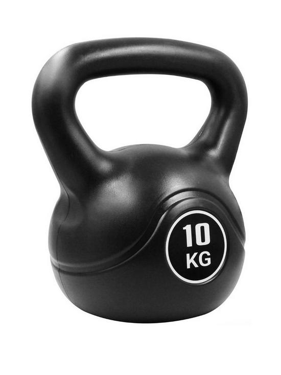 front image of pure2improve-deluxe-kettlebell-with-surface-friendly-protective-coating-10kg