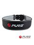  image of pure2improve-deluxe-padded-leather-and-suede-weightlifting-belt-small