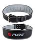  image of pure2improve-deluxe-padded-leather-and-suede-weightlifting-belt-large