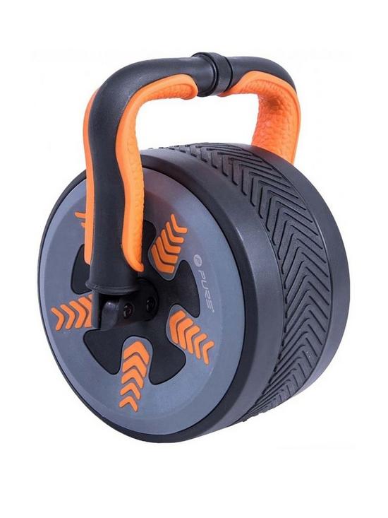 front image of pure2improve-2-in-1-core-training-ab-wheel-amp-kettlebell-3kg