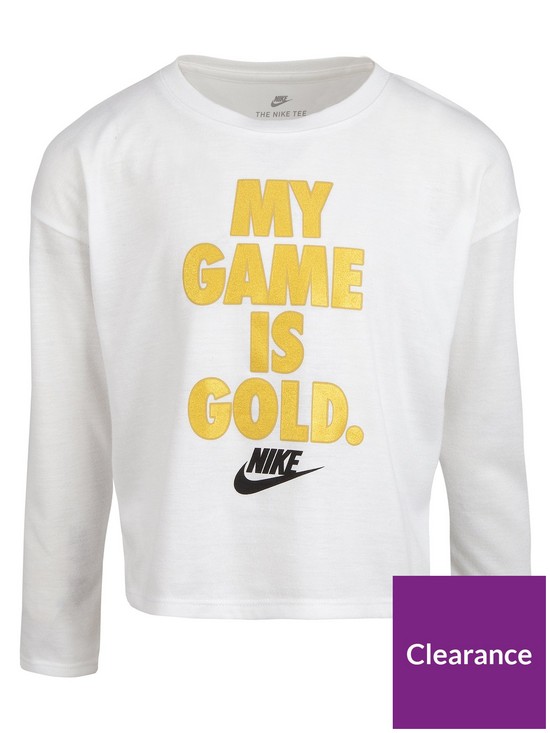 front image of nike-younger-my-game-is-gold