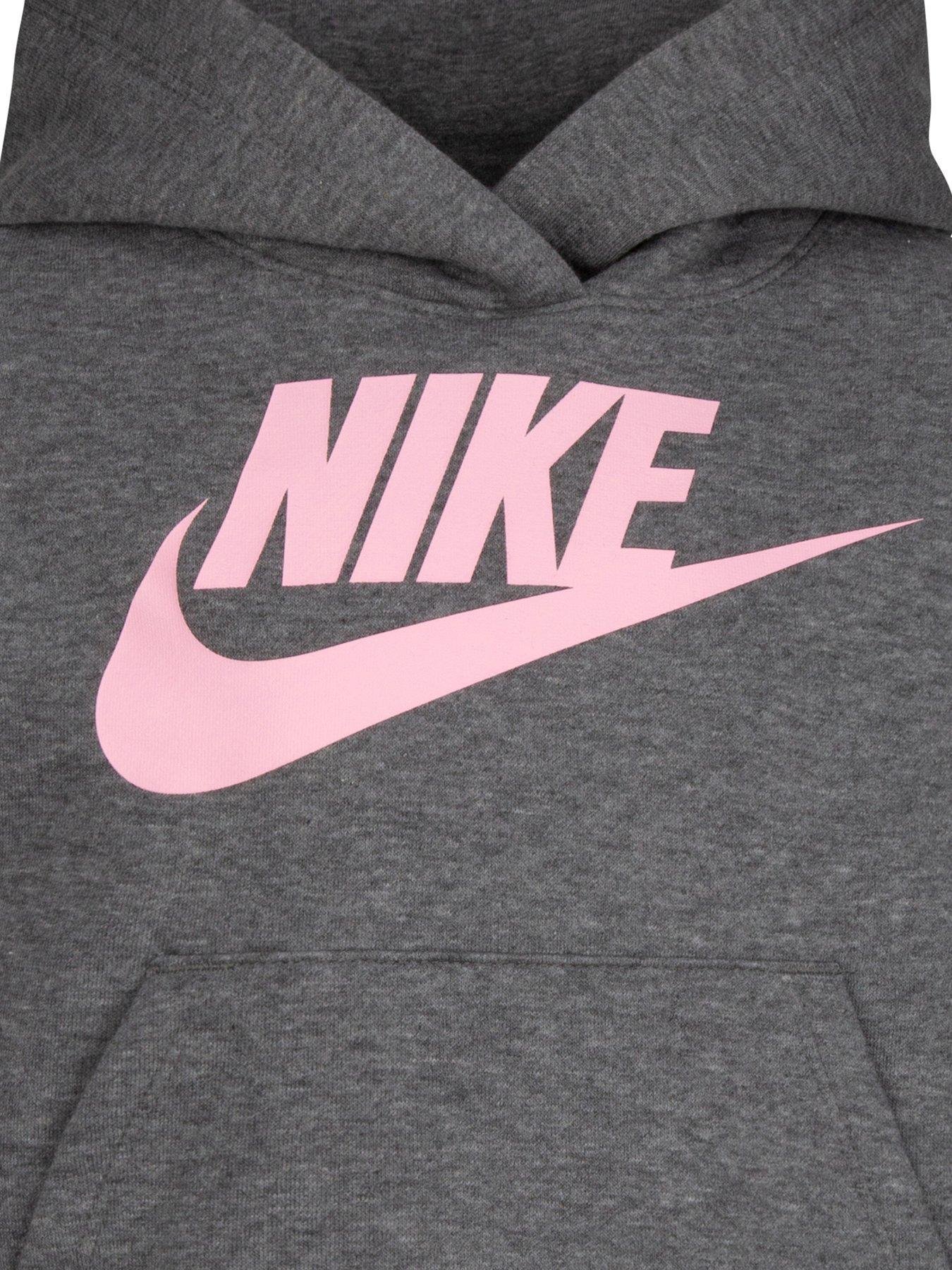 Grey and hotsell pink nike hoodie