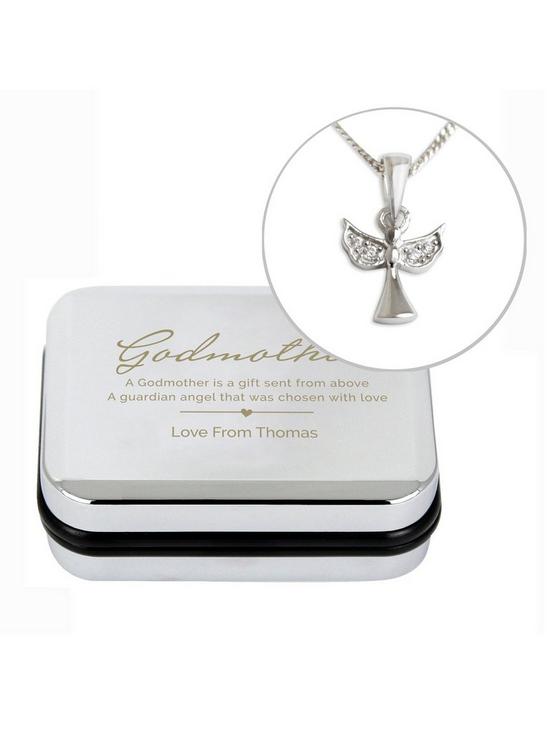 back image of personalised-godmother-box-with-angel-pendant-necklace