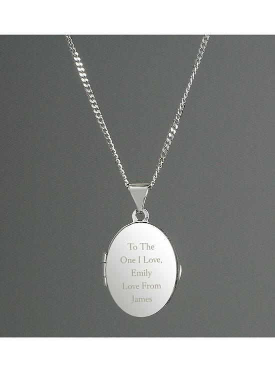 front image of the-love-silver-collection-personalised-sterling-silver-locket