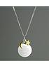  image of the-love-silver-collection-personalised-sterling-silver-9ct-gold-plated-i-love-you-to-the-moon-and-back-necklace
