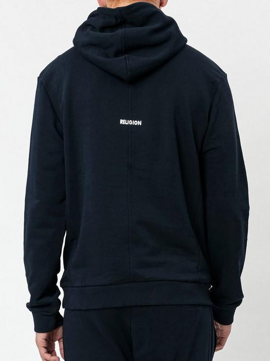 stillFront image of religion-classic-overhead-hoodie-navy