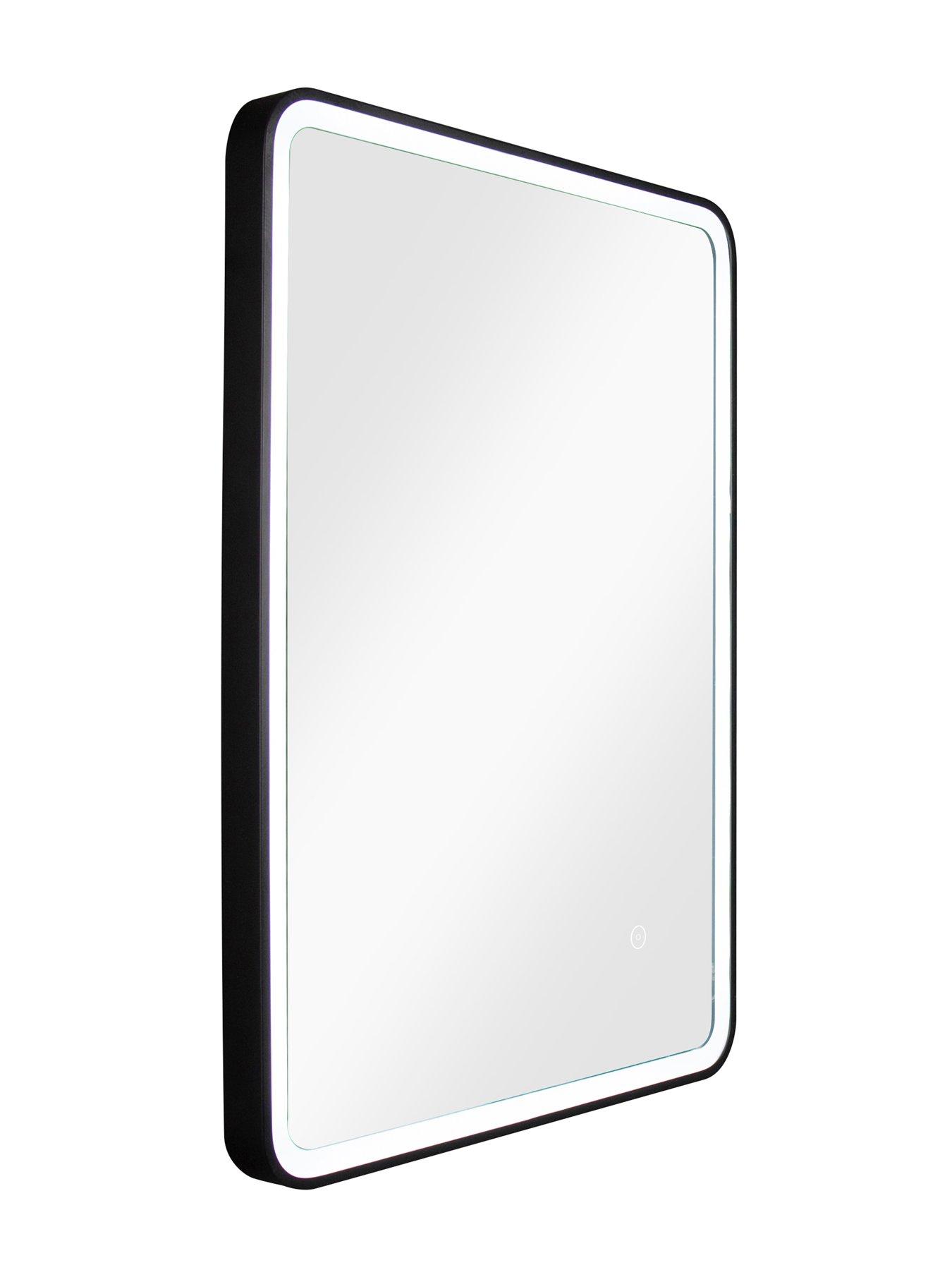  image of croydex-henderson-led-mirror-black-frame