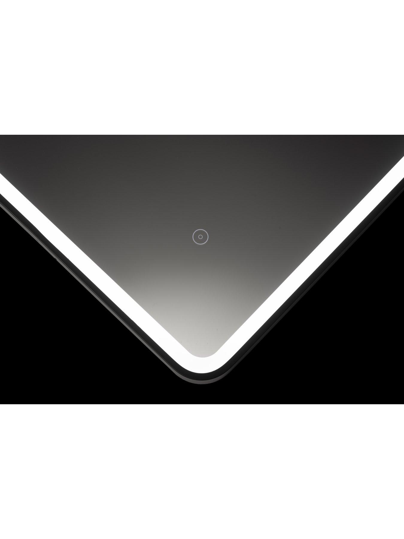  image of croydex-henderson-led-mirror-black-frame