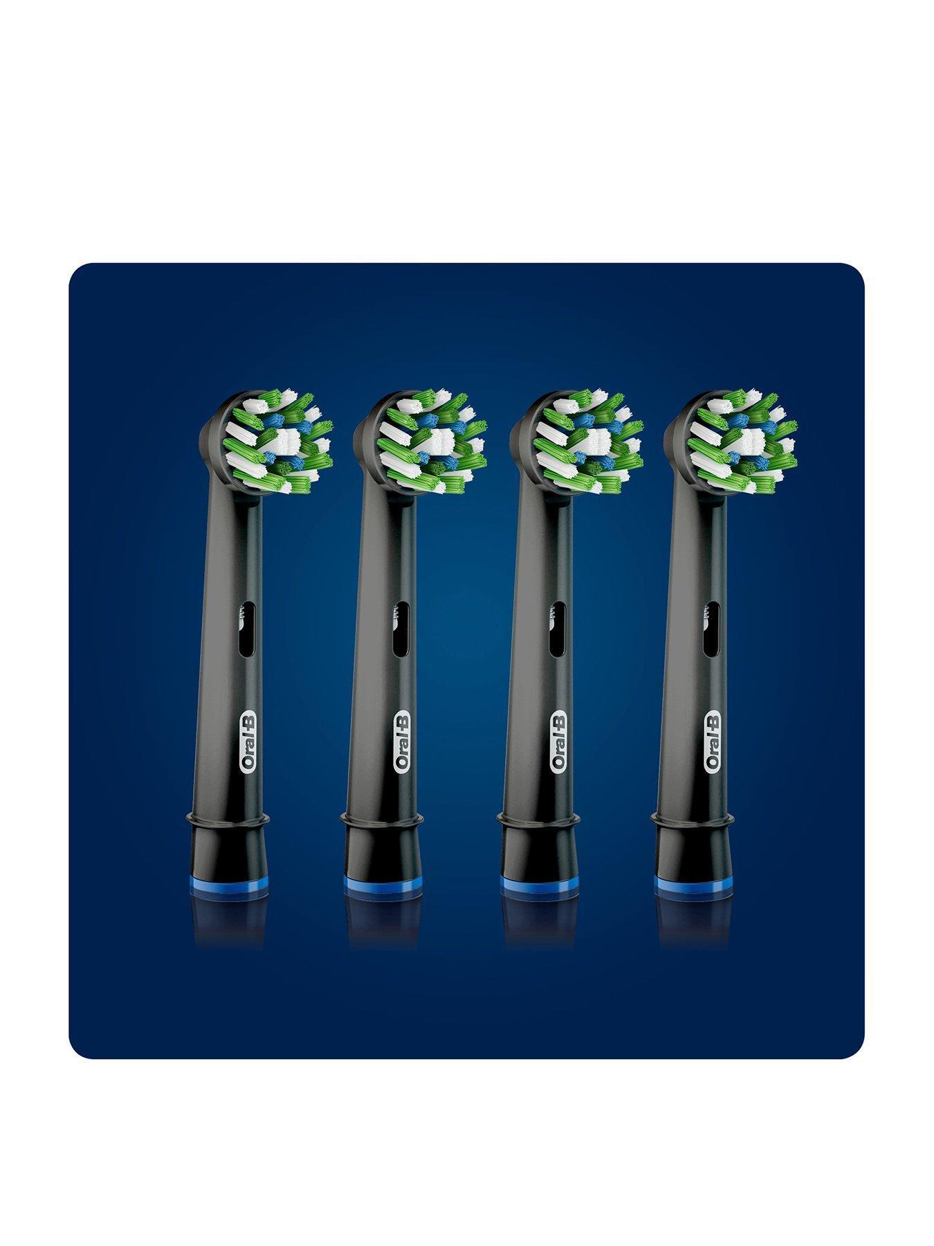OralB CrossAction Toothbrush Head Black Edition with CleanMaximiser