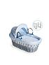  image of clair-de-lune-dimple-grey-wicker-basket-with-grey-deluxe-stand-blue