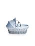  image of clair-de-lune-dimple-grey-wicker-basket-with-grey-deluxe-stand-blue