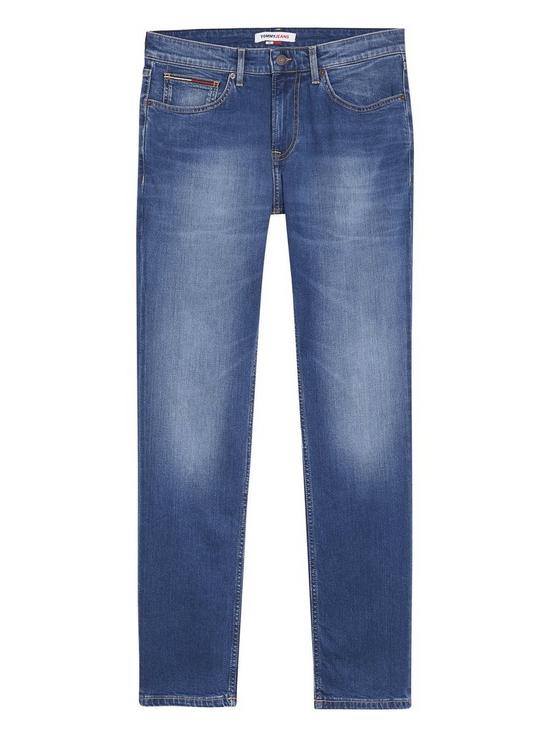 front image of tommy-jeans-tjm-scanton-slim-fit-mid-blue-stretch-jeans