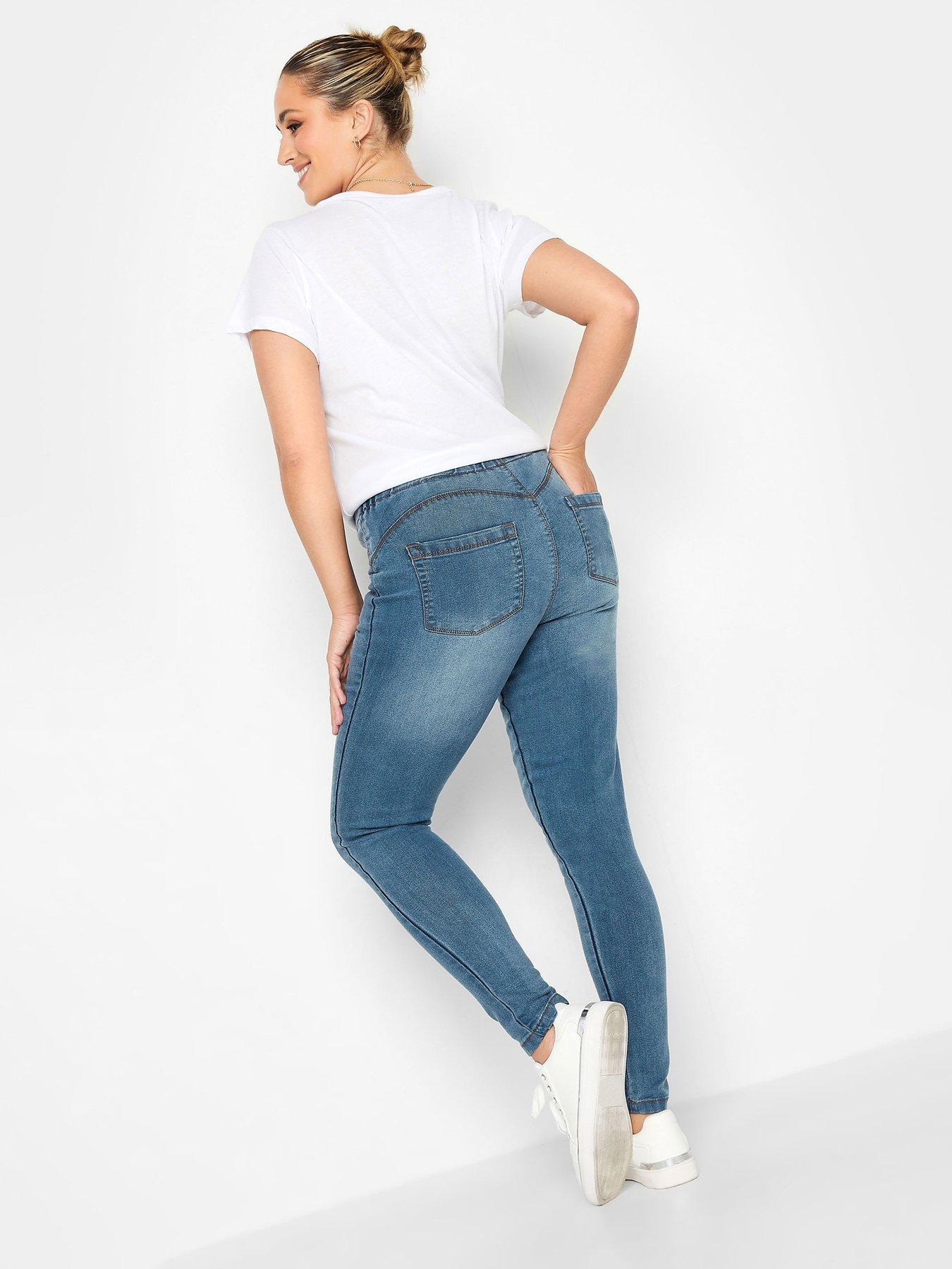 Image 2 of 4 of Yours Lola&nbsp;Bum Shaper Jegging -&nbsp;Mid Blue