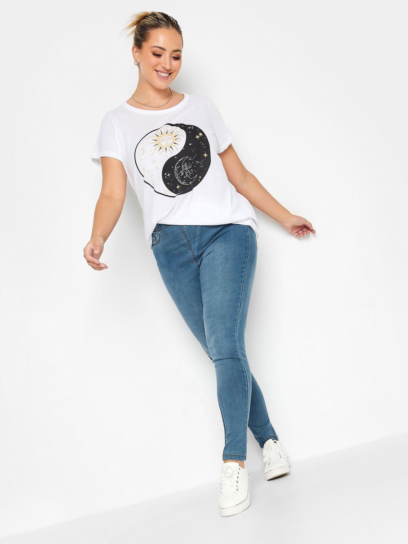 Image 3 of 4 of Yours Lola&nbsp;Bum Shaper Jegging -&nbsp;Mid Blue