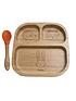 image of the-personalised-memento-company-woodland-bamboo-suction-plate-and-spoon