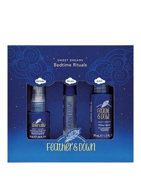 feather-down-bedtimes-rituals-set-including-body-oil-pillow-spray-amp-a-rollerball