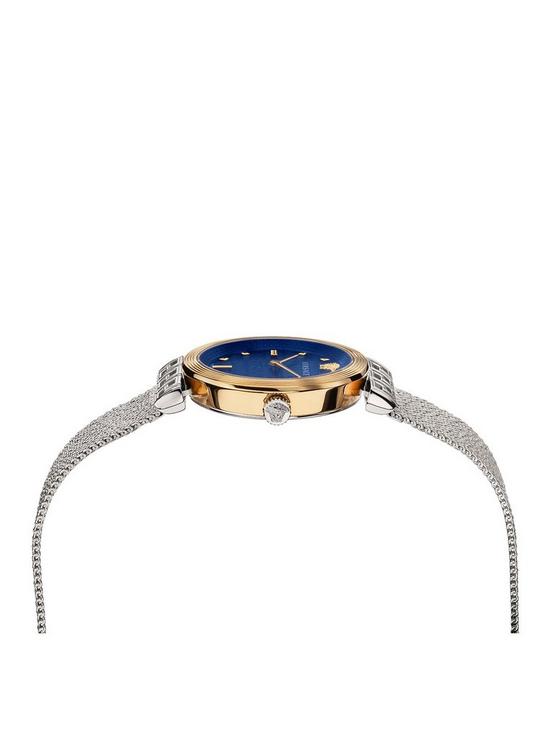 stillFront image of versace-greca-motiv-ladies-blue-dial-stainless-steel-bracelet-watch