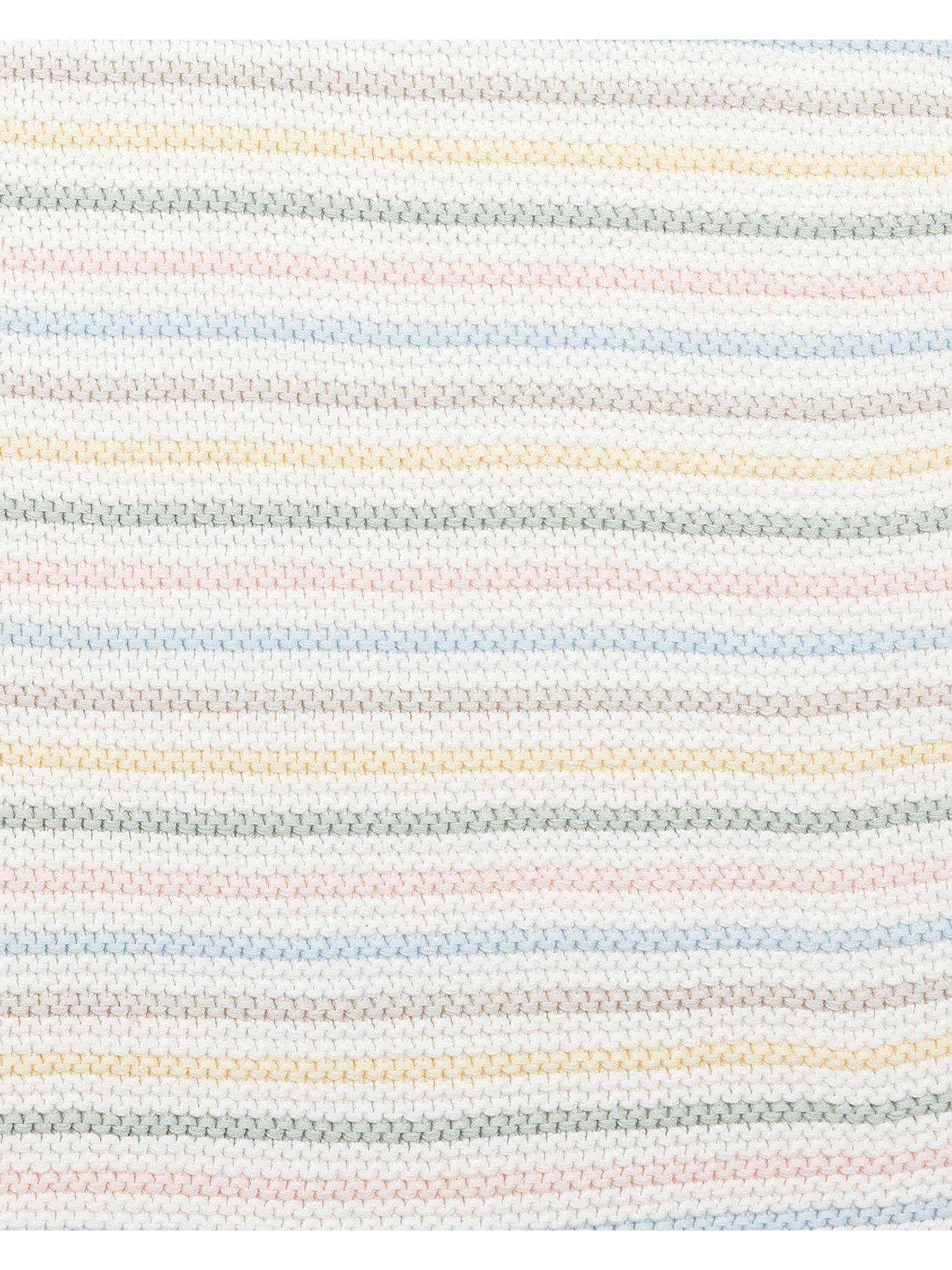  image of mamas-papas-knitted-blanket-70x90cm-soft-pastel-multi