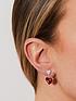  image of jon-richard-silver-plated-crystal-red-dancing-heart-drop-earrings