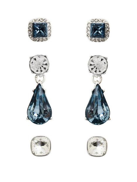 mood-silver-plated-blue-crystal-3pack-of-stud-earring