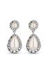  image of mood-silver-plated-pearl-centre-pear-drop-earrings