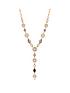  image of mood-rose-gold-plated-pink-crystal-celestial-y-drop-necklace