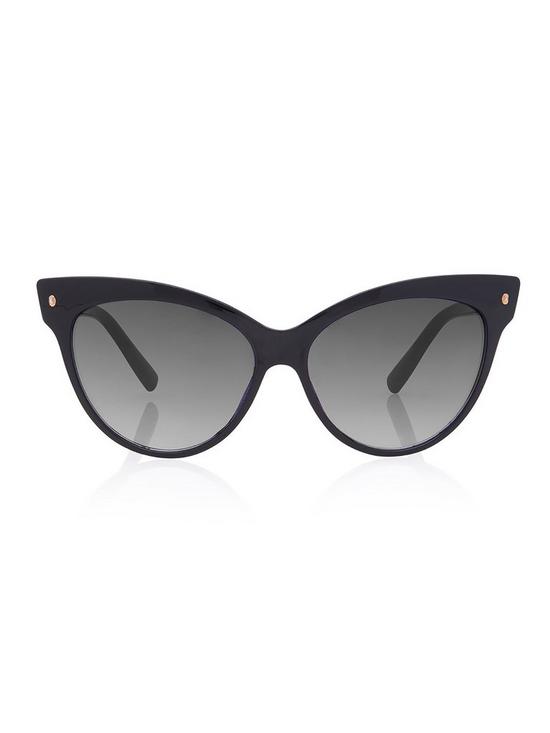 stillFront image of katie-loxton-cateye-sunglasses-black