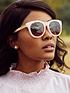  image of katie-loxton-round-sunglasses-pink