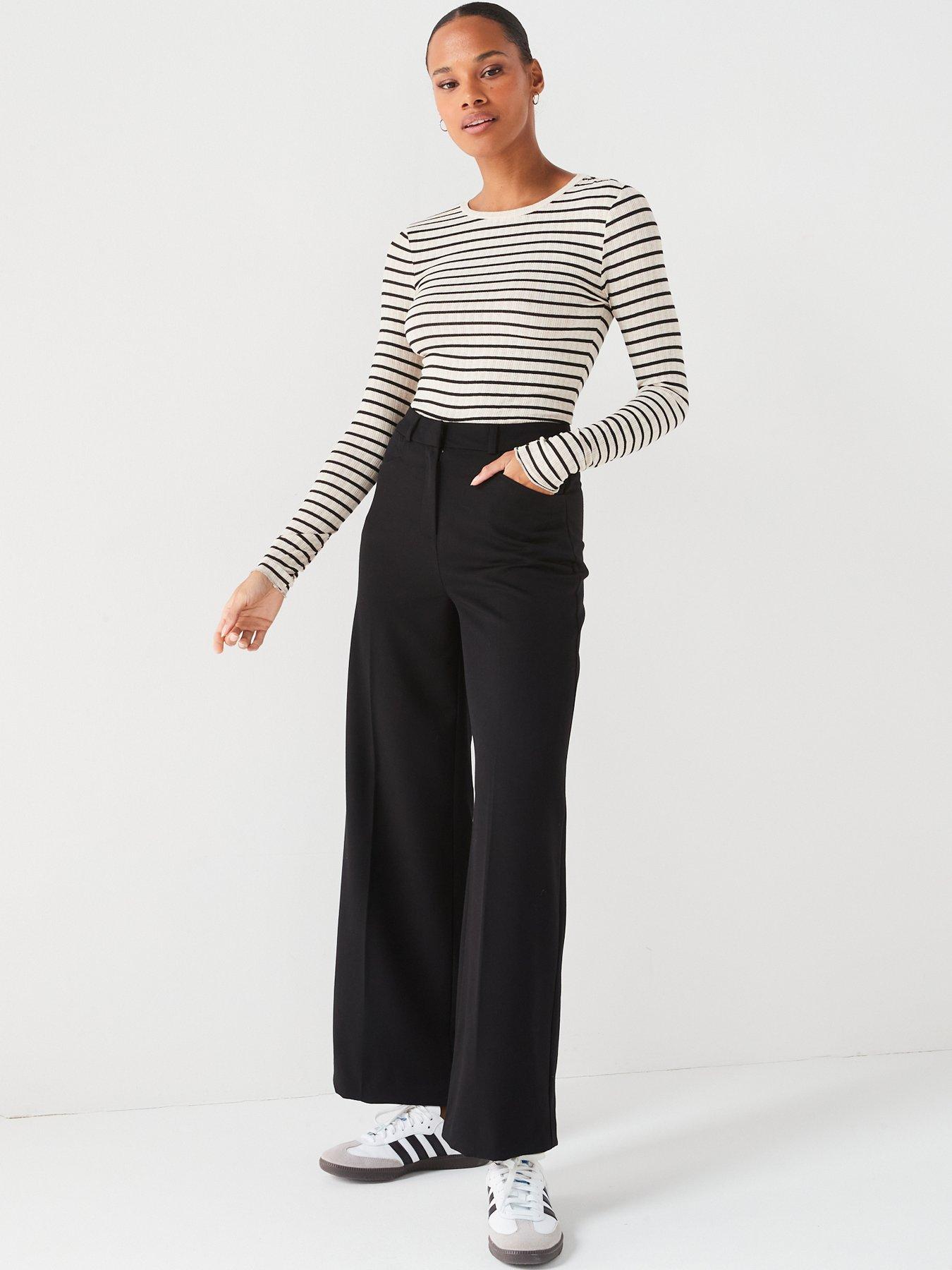  image of the-very-collection-wide-leg-trouser-black