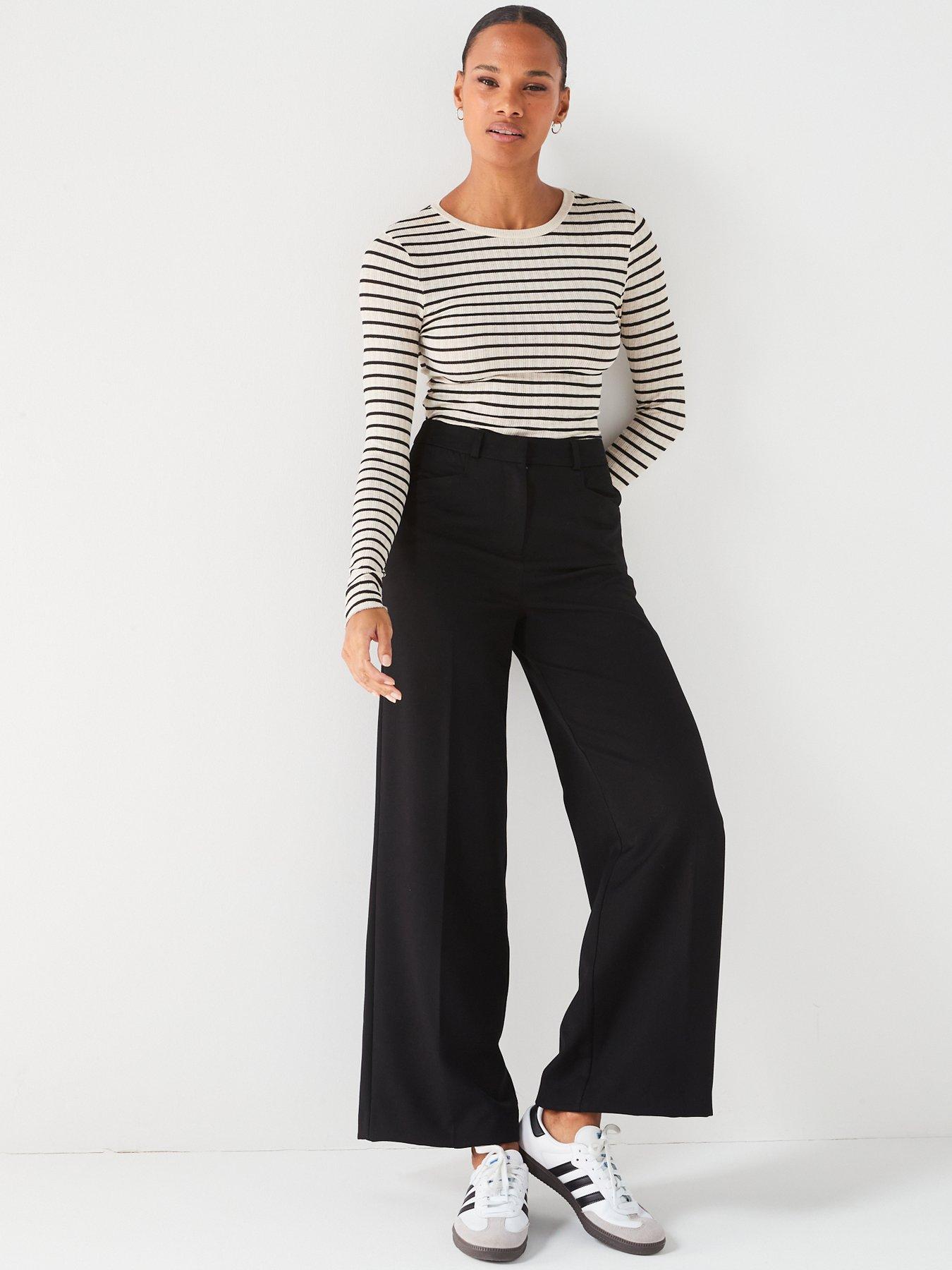  image of the-very-collection-wide-leg-trouser-black
