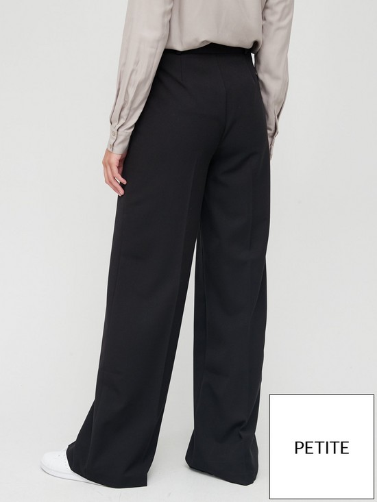 stillFront image of v-by-very-petite-wide-leg-trouser-black
