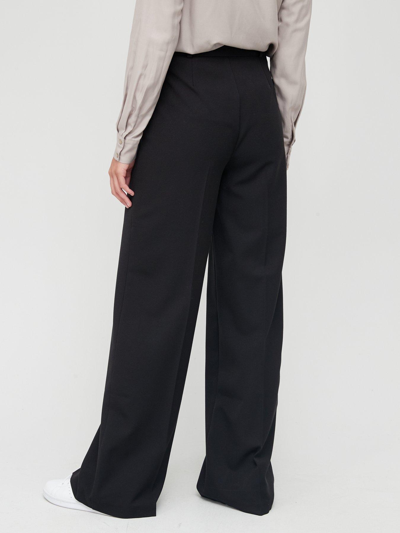 Image 2 of 4 of The Very Collection Petite Wide Leg Trouser - Black