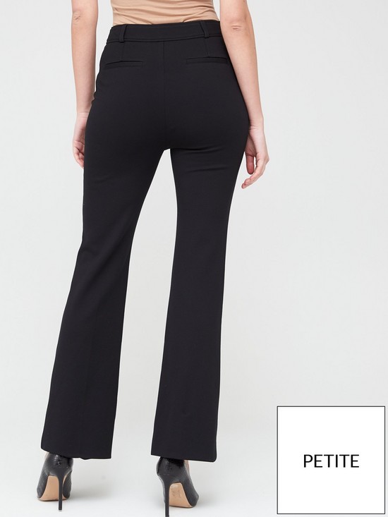 stillFront image of v-by-very-petite-ponte-bootcut-trousers-blacknbsp