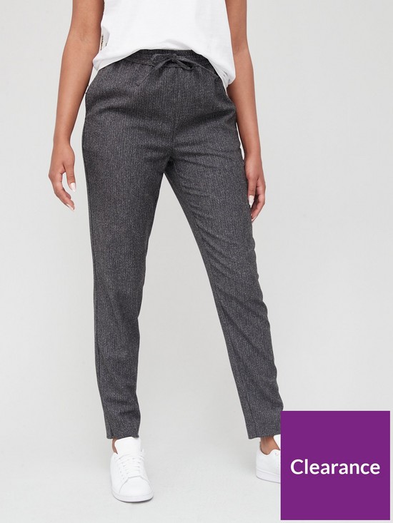 front image of v-by-very-textured-formal-jogger-dark-grey