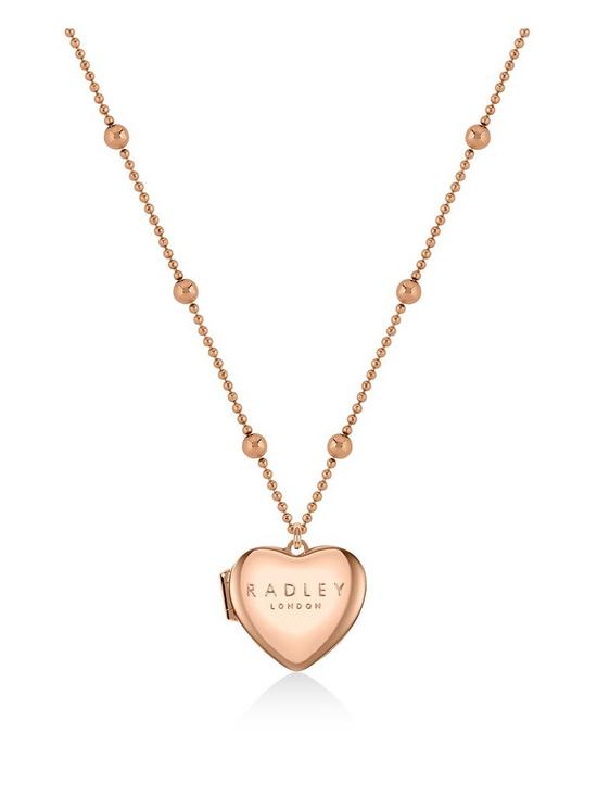 front image of radley-love-letters-heart-locket-necklace