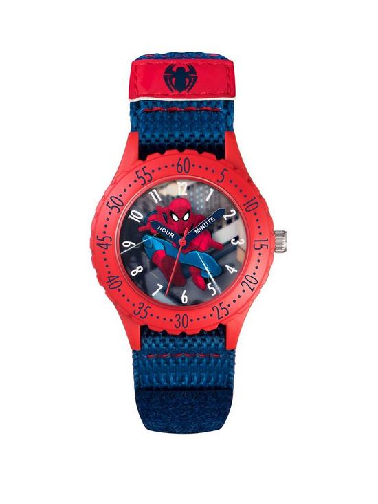 front image of spiderman-kids-watch