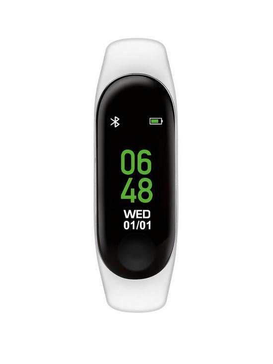 front image of tikkers-white-activity-tracker-kids-watch