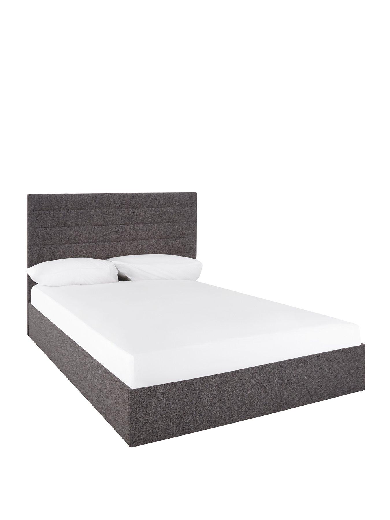  image of very-home-lennox-fabric-bed-frame-with-mattress-options-buy-and-save