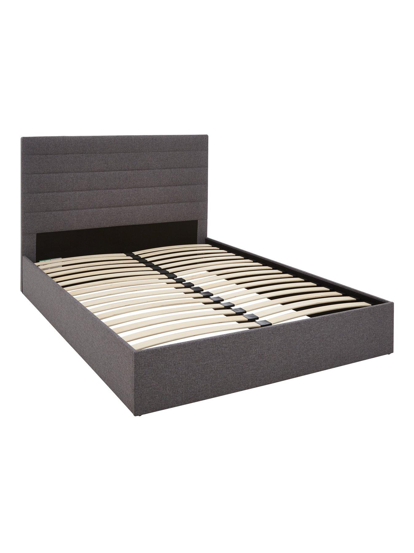  image of very-home-lennox-fabric-bed-frame-with-mattress-options-buy-and-save