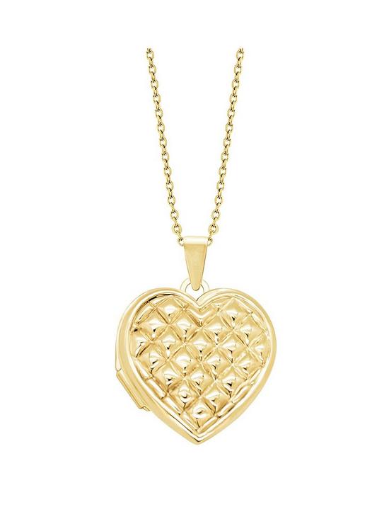 front image of love-gold-love-gold-9ct-yellow-gold-18mm-quilt-pattern-heart-locket-on-18-curb-chain