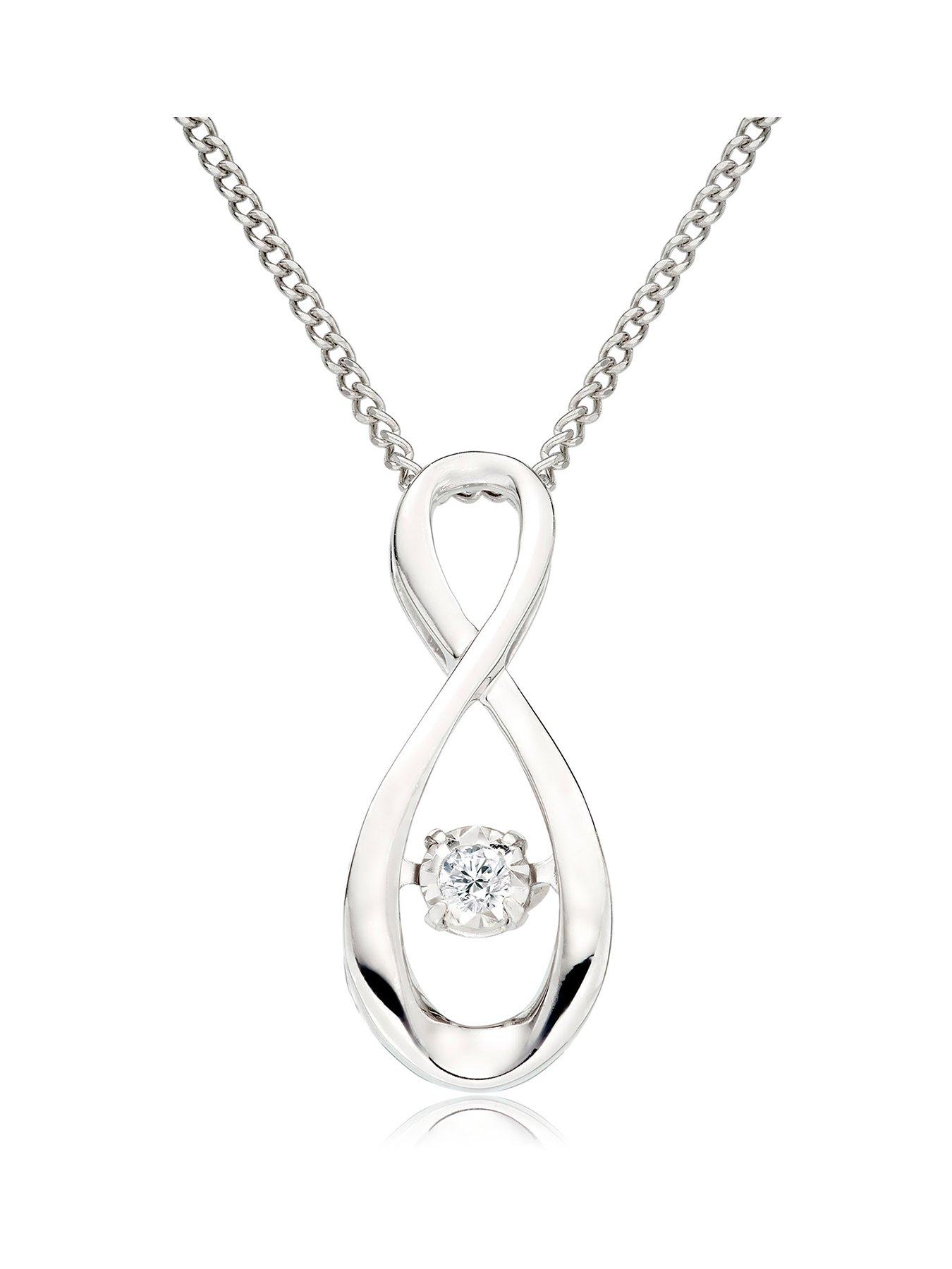 Image 1 of 3 of Beaverbrooks 9ct White Gold Diamond Pendant