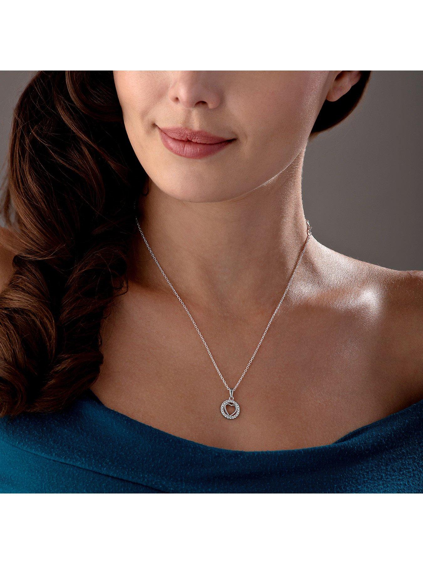 Beaverbrooks silver hot sale heart necklace