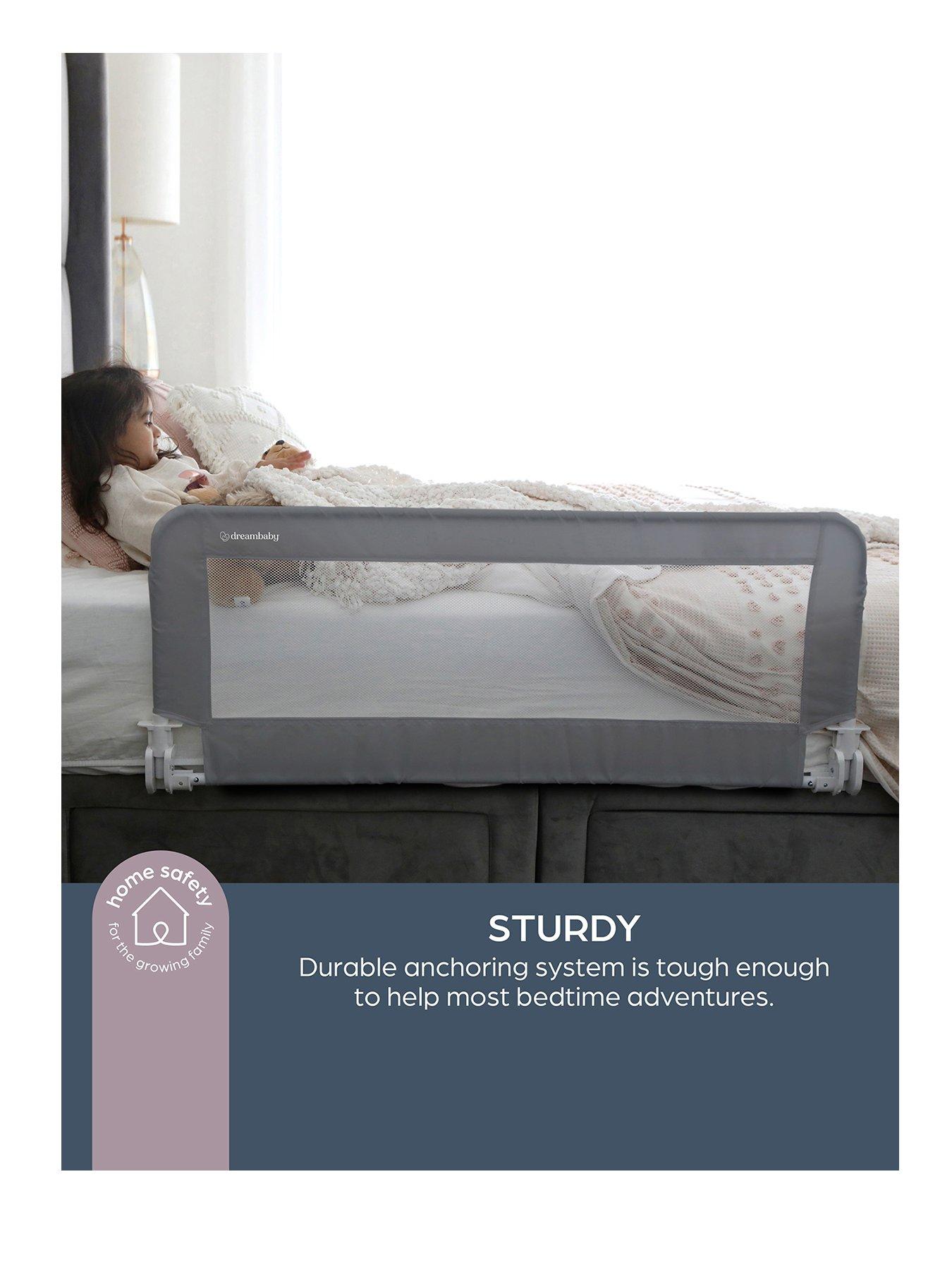stillFront image of dreambaby-prague-bedrail-110cm-wide-x-455cm-high-grey