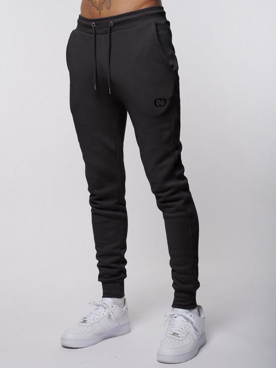 front image of criminal-damage-eco-joggers-charcoal